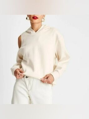 FUTURE COLLECTIVE x Target Women's Cut Out Hoodie in Cream XL NWT